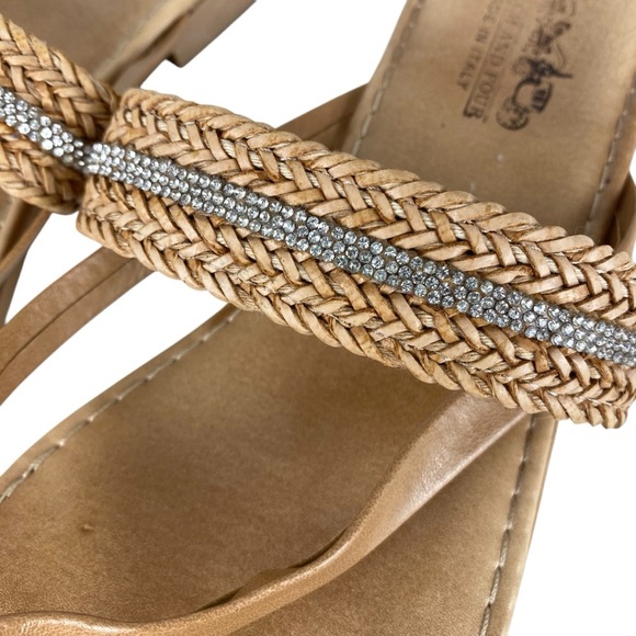 Coach and Four Sandals Slip On Tan Made in Italy Women’s Size 7 - Picture 5 of 12